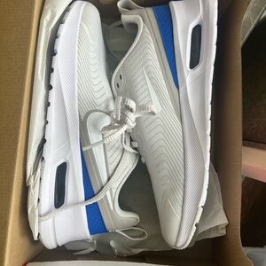 Nike White and Blue Air Max Sneakers